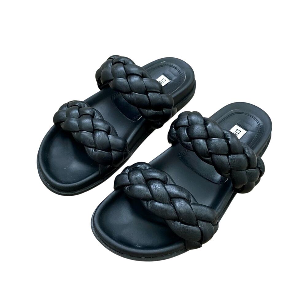 Steve Madden Elodie Minimal Boho Chic Braided Strappy Resortwear Summer Sandals